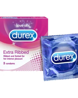 Durex Extra Ribbed Condom Pack Of 3