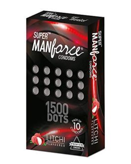 Manforce Super XXX Dotted Condoms - 10 Count (Litchi)