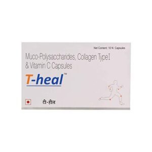 T-HEAL Capsule contains Collagen Peptides, Mucopolysaccharides, and Vitamin C as active ingredients. - T HEAL capsule is a fusion of powerful antioxidants and lubricating agents. - Helps to fight against various musculoskeletal disorders and skin aging.