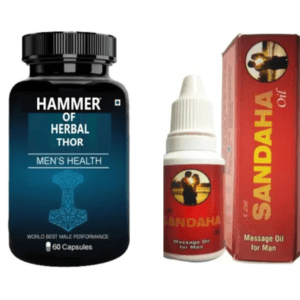 Hammer Of Thor Capsules and Sandha Massage Oil For Men