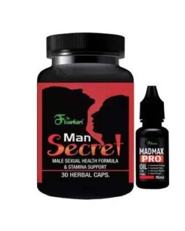 Man Secret Capsules And Mad Max Pro Oil Herbal Supplement 100% Ayurvedic
