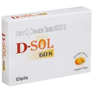 D-Sol 60K Vitamin D3 Chewable Tablet