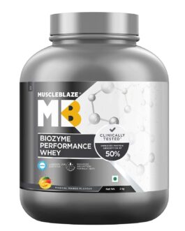 MuscleBlaze MB Biozyme Performance Whey Protein Powder Magical Mango