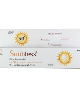 Sunbless Silicon Sunscreen Gel SPF 50+ aids in reducing sun damage with SPF 50+ and protects against UVA and UVB rays.