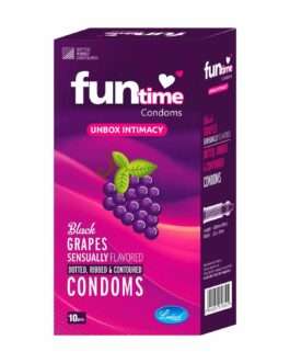 Funtime Black Grapes Flavored Condom - 10 Pcs